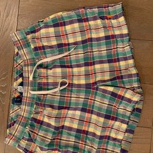Men’s plaid swim shorts polo by Ralph Lauren